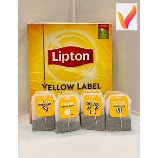 Trà túi lọc Lipton nhãn vàng hộp 100 gói x 2g