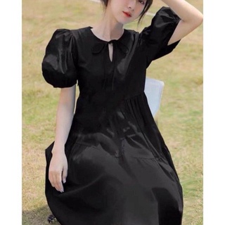 Váy đen tay bồng sin.say 58265-99x + 4% sp