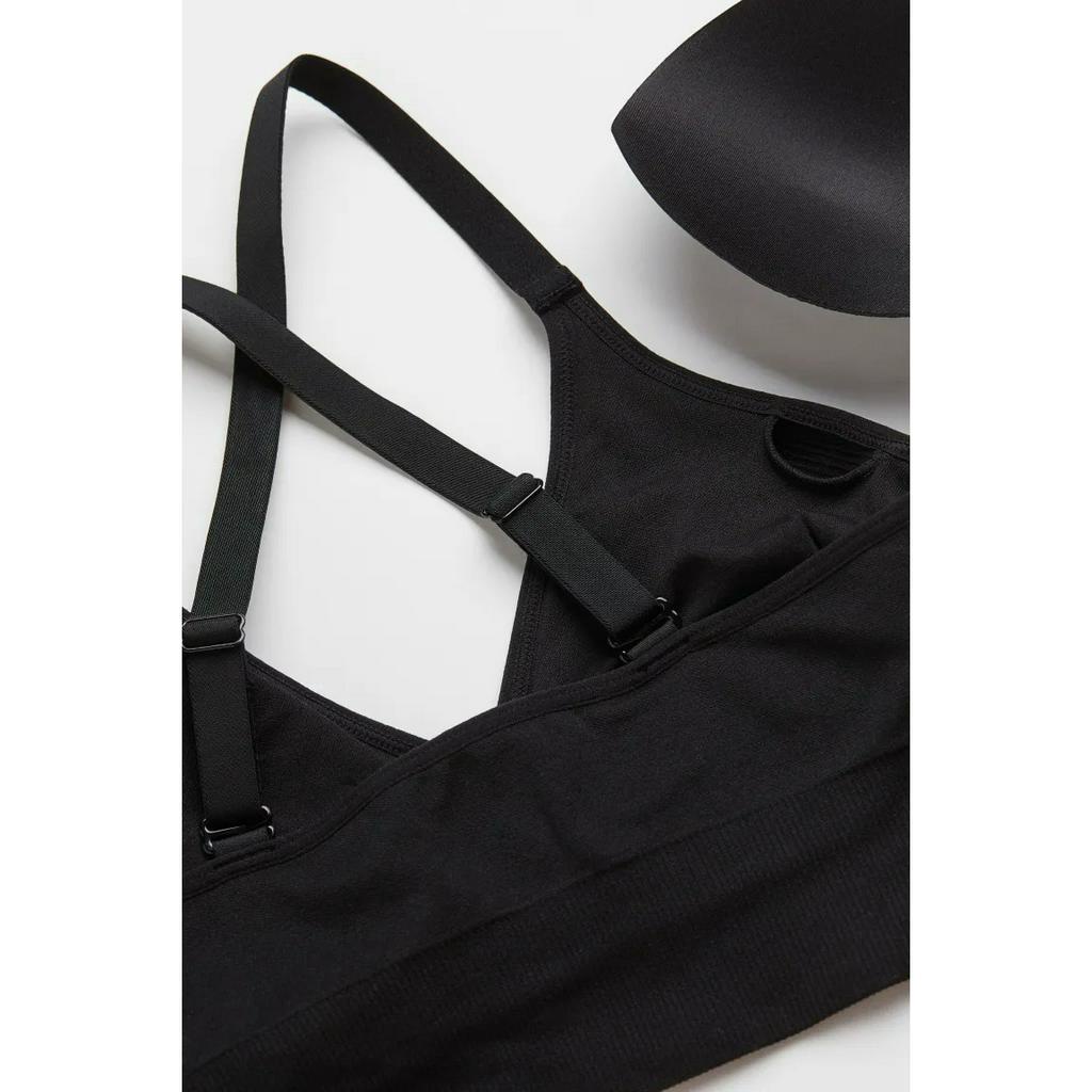 Bra thể thao màu be Medium support 1120585002 HM H&M _ hàng chính hãng Anh