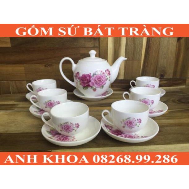 Ấm chén Bát Tràng - Gốm sứ Bát Tràng Anh Khoa