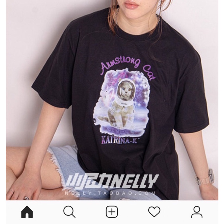 Áo phông nelly heybig sale (có sẵn) amstrong cat