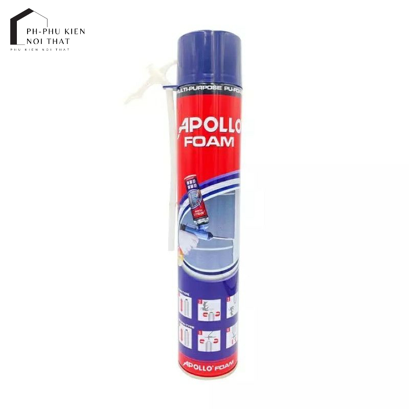 Keo bọt nở Apollo Foam 750ml chính hãng dùng để decor trang trí gương mây bềnh hot tiktok