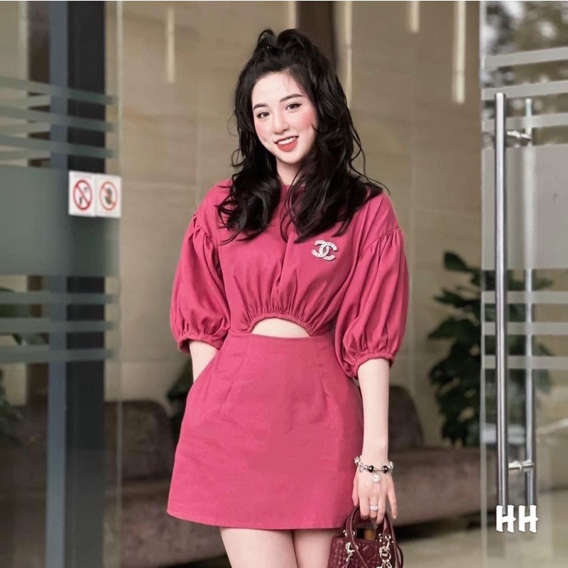 ❤️Jumpsuit tay phồng khoét eo kèm hình thật