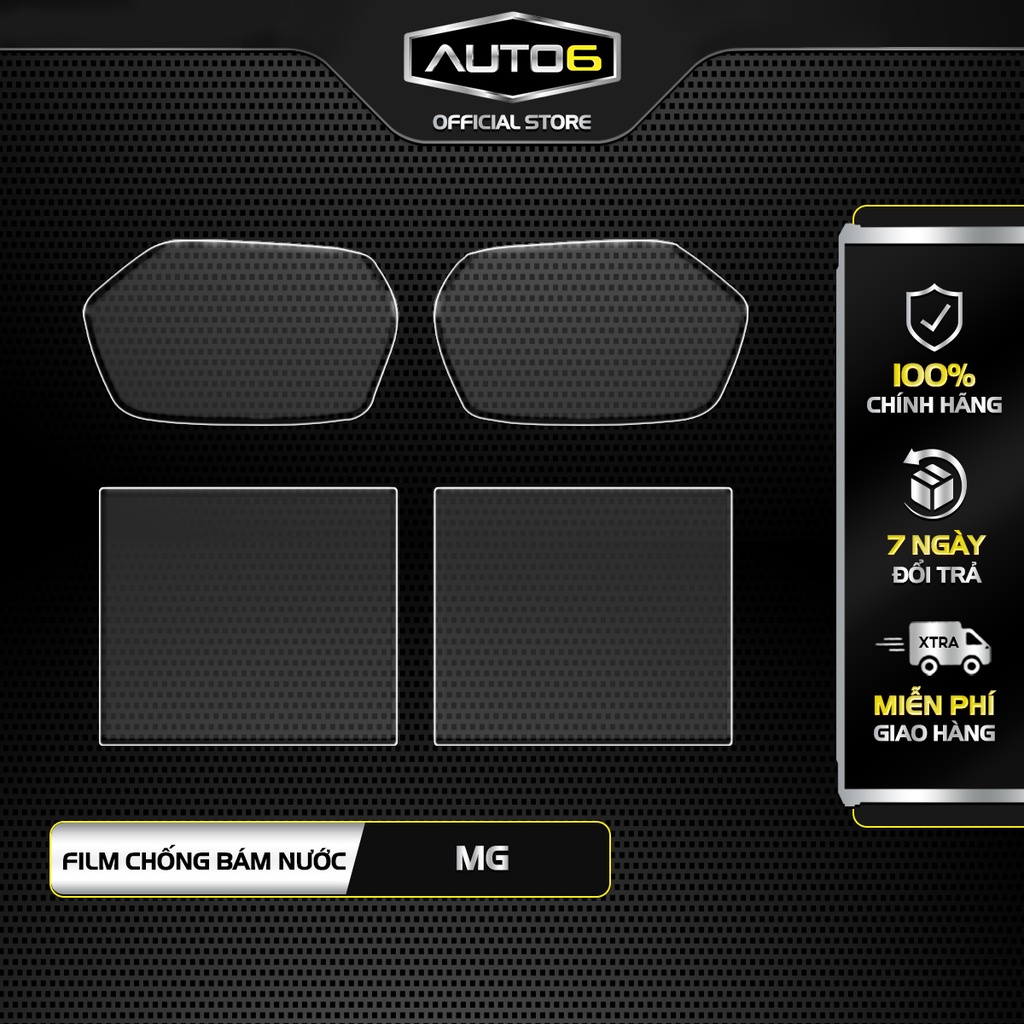 Combo tấm dán kính chống bám nước gương ô tô MG full size - AUTO6