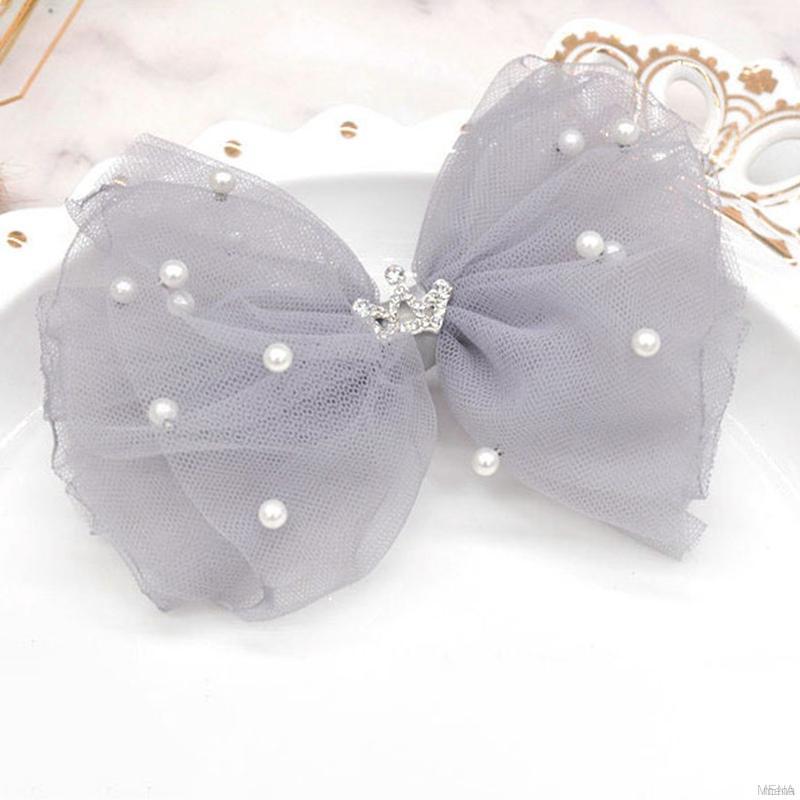 Kẹp tóc hình vương miện phối ren độc đáo cho bé gái