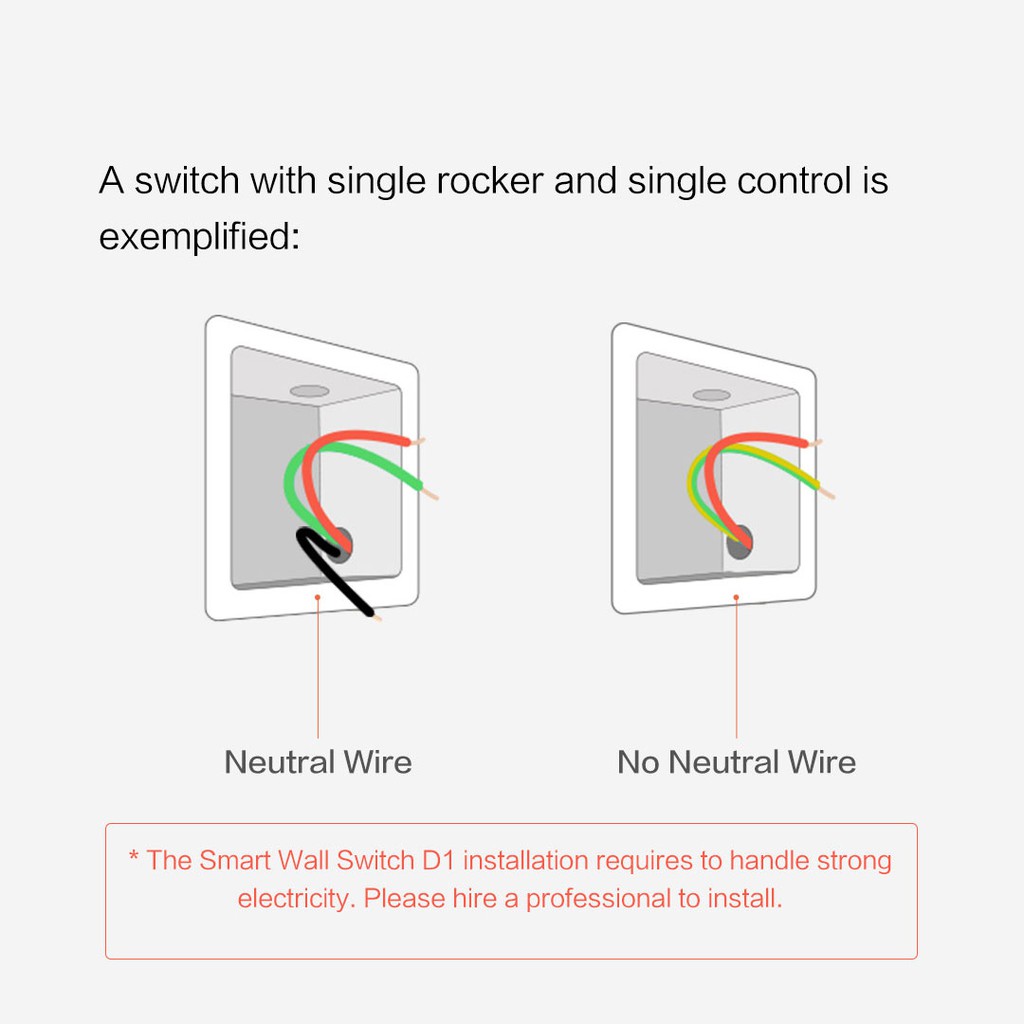 Công tắc đèn thông minh Xiaomi Aqara ZiGBee điều khiển không dây bằng ứng dụng trên điện thoại và dây trung gian