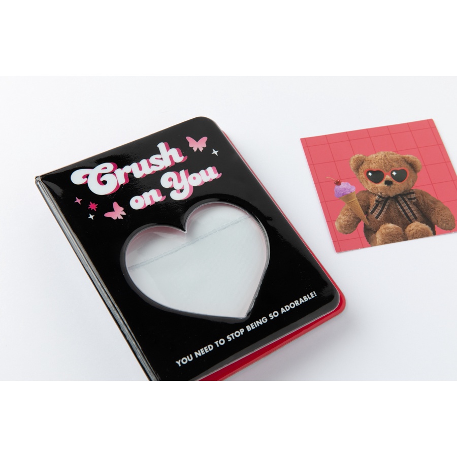 Binder Collect Book Đựng Photo Card Ảnh  ARTBOX Hàn Quốc Họa Tiết Gấu Teddy Khung Trái Tim 20 Sleeves Kpop Merch