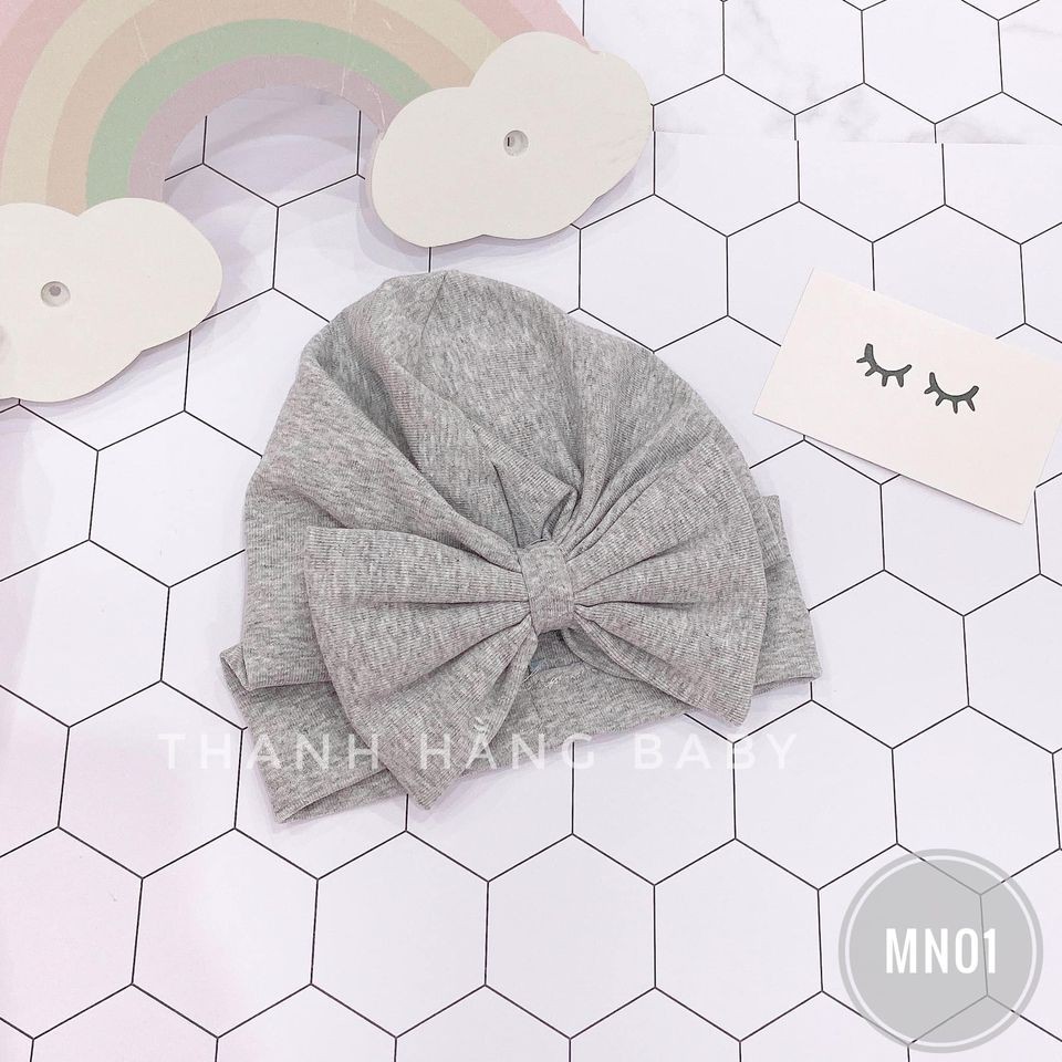 Mũ Turban Nơ Siêu Xinh Cho Bé Gái Từ 0 - 1 Tuổi