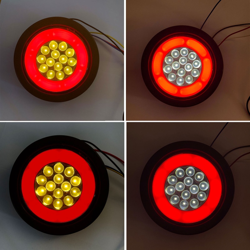 Đèn Led Đuôi Xe 12-24V 32 Bóng Màu Hổ Phách Chuyên Dụng Cho Xe Hơi Xe Tải