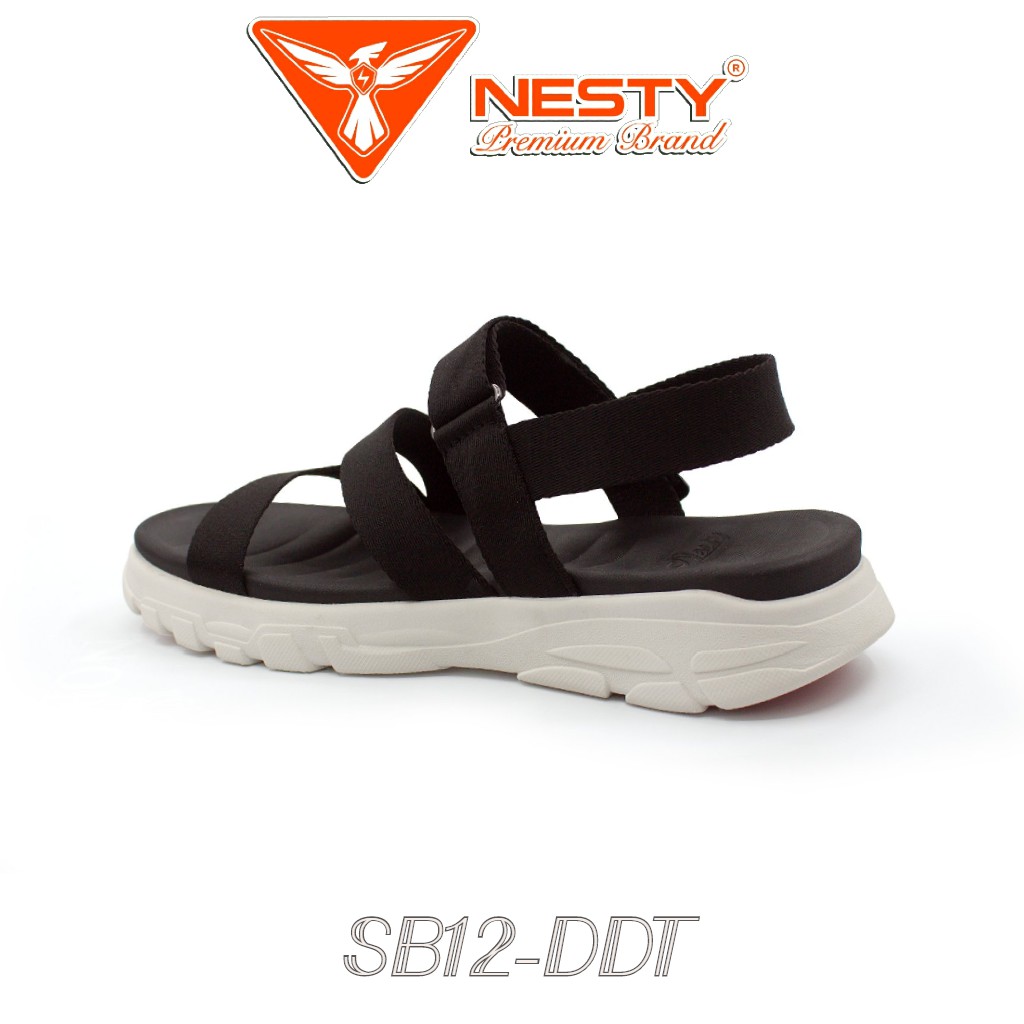 sandan Nam Nữ đen trắng- Giày Sandal NESTY SB12 DDT - Giày dép quai hậu ngang học sinh đi học xinh đẹp Xume Đà Nẵng