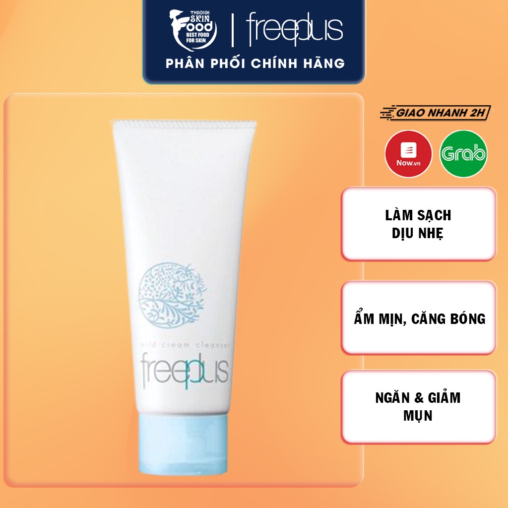 Kem Tẩy Trang Dưỡng Ẩm Dịu Nhẹ Cho Da Nhạy Cảm Freeplus Mild Cream Cleanser 125g