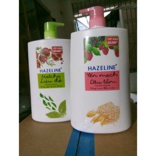 Sữa tắm dưỡng sáng da Yến mạch và Dâu Tằm Hazeline chai 1,2kg