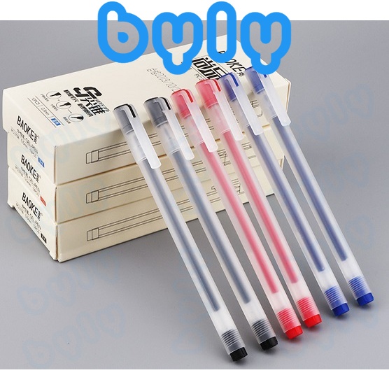 Bút gel 0.5mm Basic vỏ nhám trong suốt Baoke | PC3768