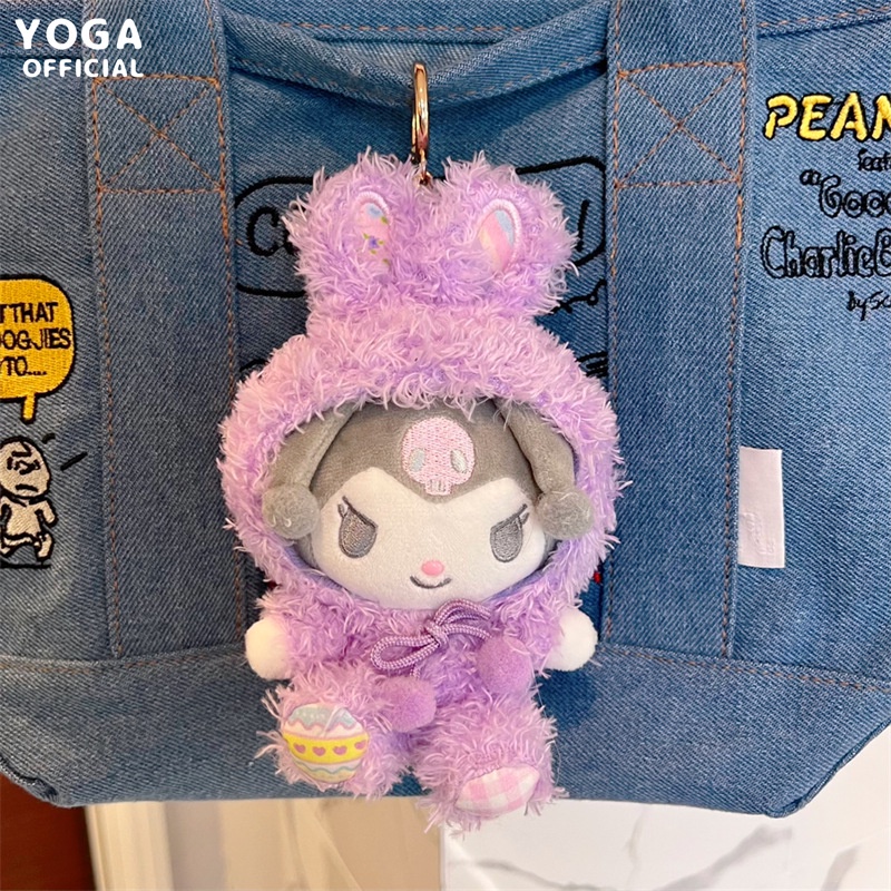 SANRIO Búp Bê Nhồi Bông Hình Thỏ Kuromi Cinnamoroll 12cm 23cm Treo Túi Xách Cho Bé