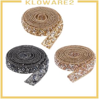 [Kloware2] Quần áo đính cườm pha lê quấn ruy băng Trang trí tiệc màu vàng