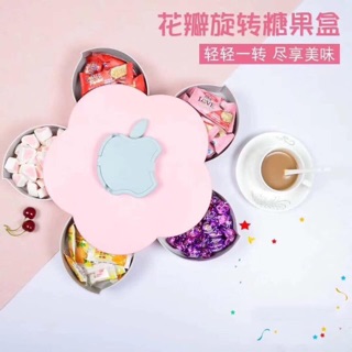 Khay đựng mứt tết xoay 5 cánh lúa mạch