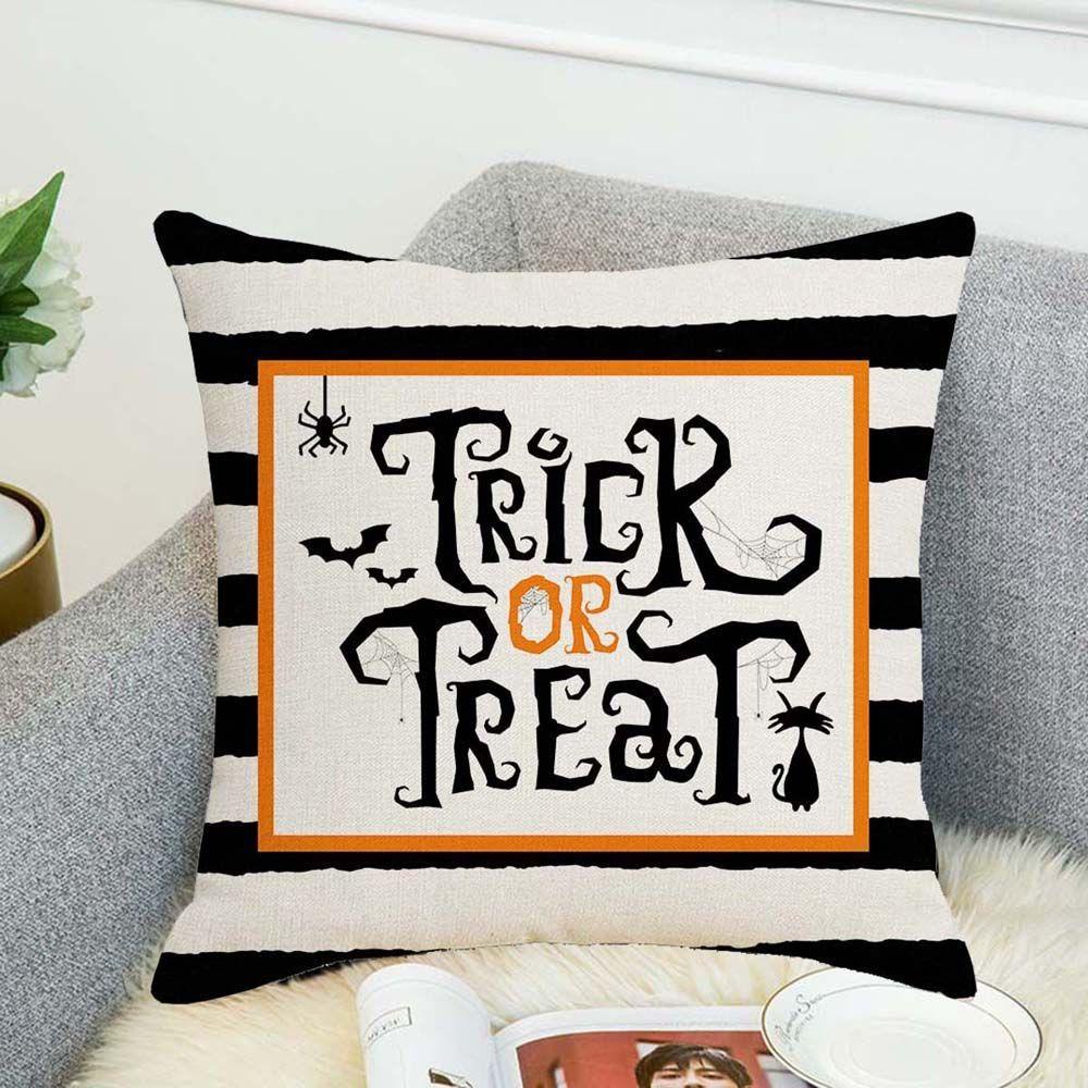 Vỏ Gối Vuông Họa Tiết Halloween Trang Trí Nội Thất Ốp