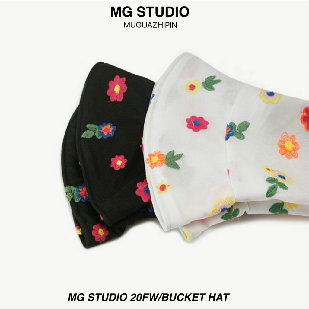 Mũ Xô MG STUDIO Vải Lưới Họa Tiết Hoa Cá Tính