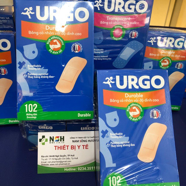 Băng dính y tế ngón tay Chính Hãng Urgo 2x6cm, Hộp 102miếng