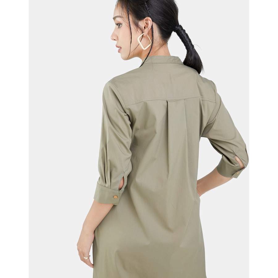 Đầm Sơ Mi Nữ Thời Trang JUNO Lửng Cotton JNDLU020
