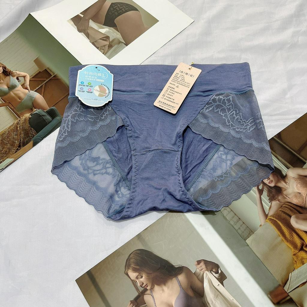 Quần lót nữ cotton viscose cao cấp cạp cao 8889 mềm mại thấm hút mồ hôi thoáng mát freesize từ 45kg-65kg