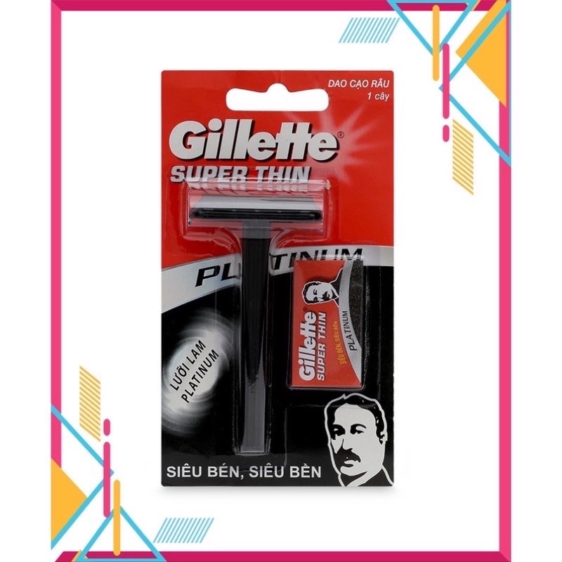 SỈ 10 BÀN DAO CẠO RÂU Gillette CÁN NHỰA.LOẠI TỐT.(CÓ TẶNG KÈM DAO LAM)