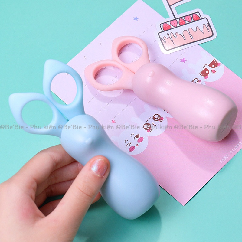 Kéo cắt giấy hình thỏ mini OULA cute cho học sinh BeBie - BP396