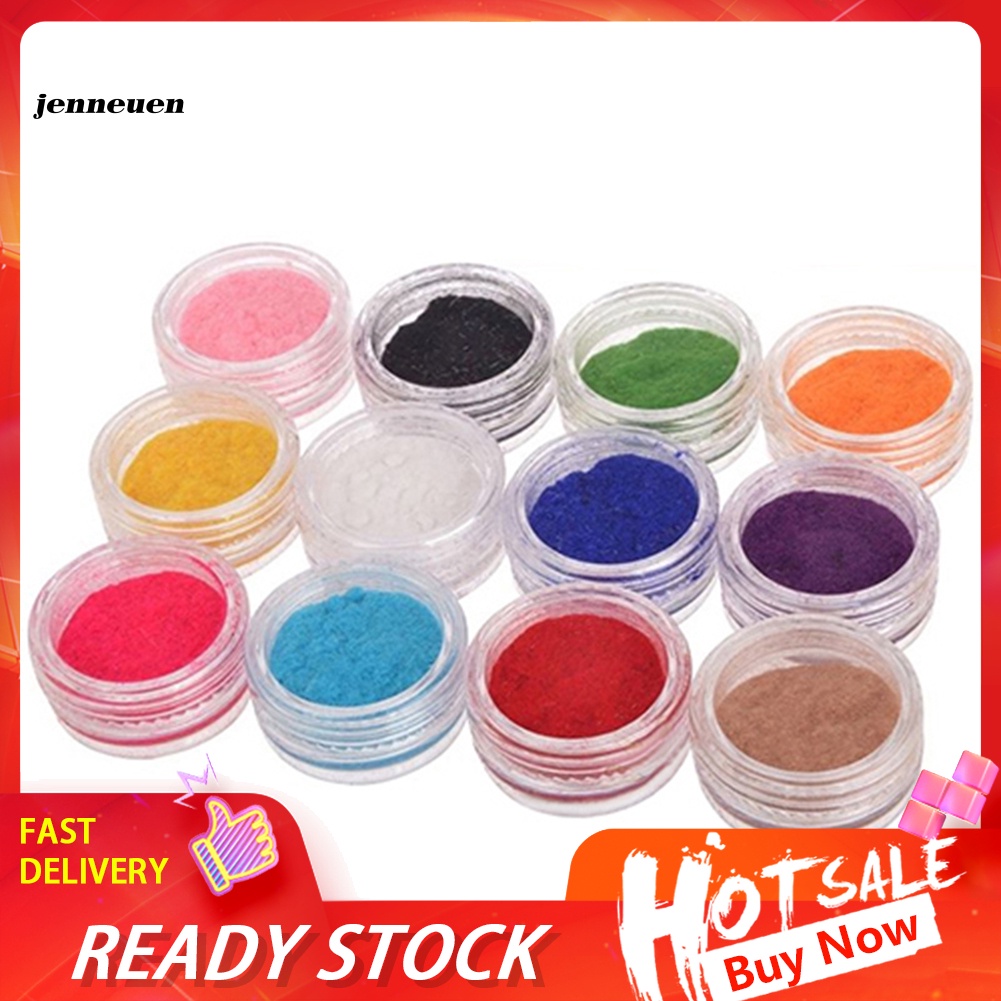 [Hàng mới về] Set 12 hũ bột trang trí móng phong cách nghệ thuật