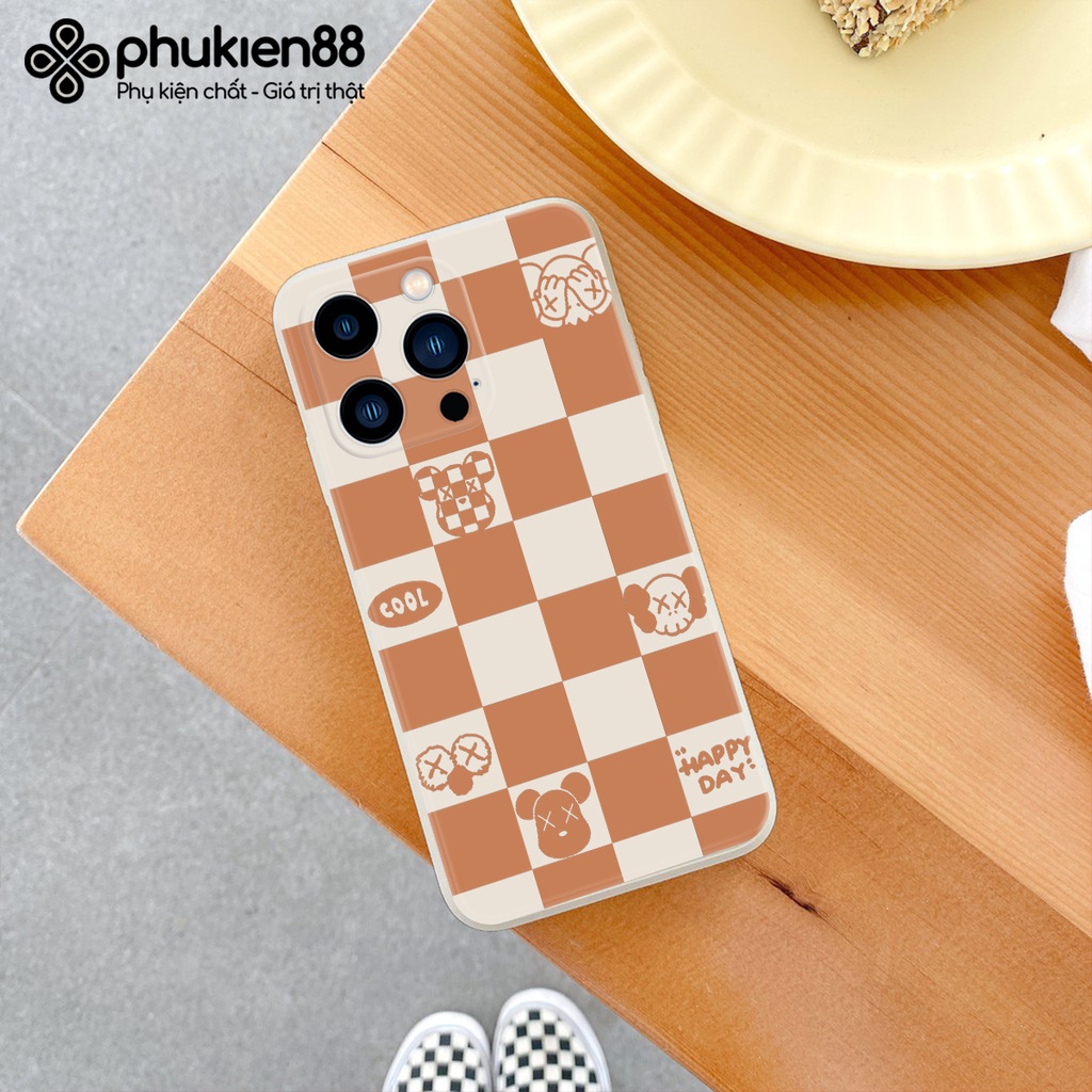 Ốp lưng ip Happy kaws cạnh vuông 6/6plus/6s/6splus/7/7plus/8/8plus/x/xr/xs/11/12/13/pro/max/plus/promax