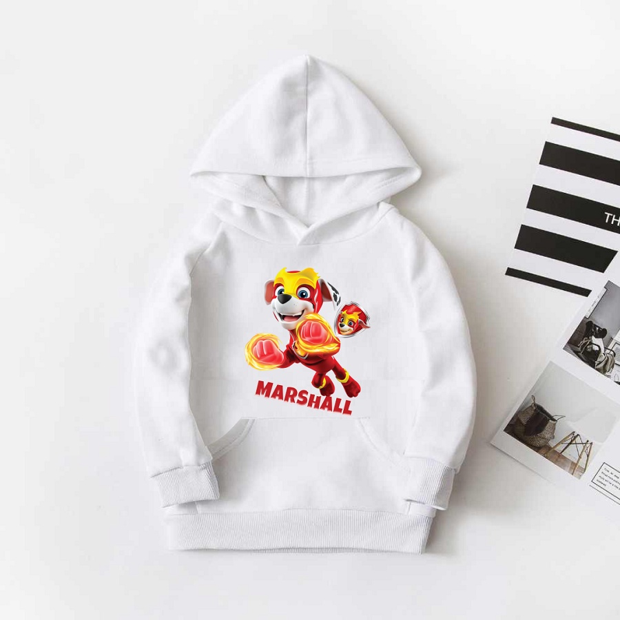 Áo hoodie đội chó cứu hộ paw patrol màu trắng cực hot các bé cực thích