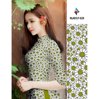 vải áo dài hoa nhí