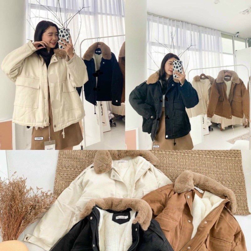 ÁO KAKI LÓT LÔNG NỮ HÀNG XUẤT DÀY ĐẸP, LÔNG ẤM TOÀN THÂN - Hàng nhập khẩu
