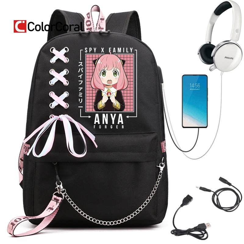 Balo Laptop In Hình Hoạt Hình Gián Điệp X Family Anya Dành Cho Nữ Sinh Đi Học Du Lịch Thời Trang Mochila