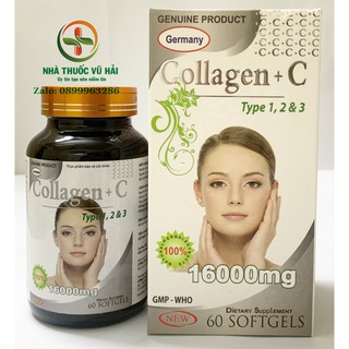 Viên uống đẹp da Collagen +C bổ sung Vitamin A E C giảm nám sạm da Hộp 60 viên