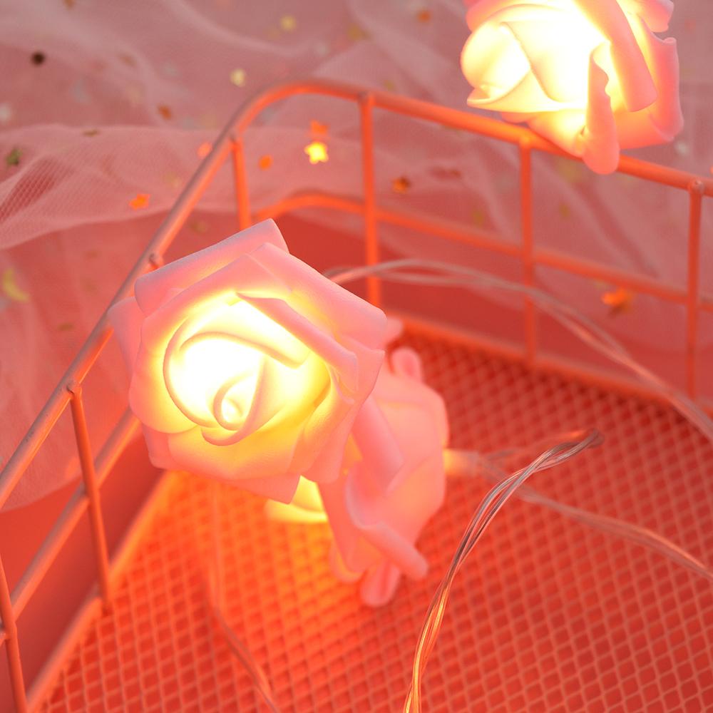 Dây Đèn Led 10 / 20 Bóng Hình Hoa Hồng Trang Trí Tiệc