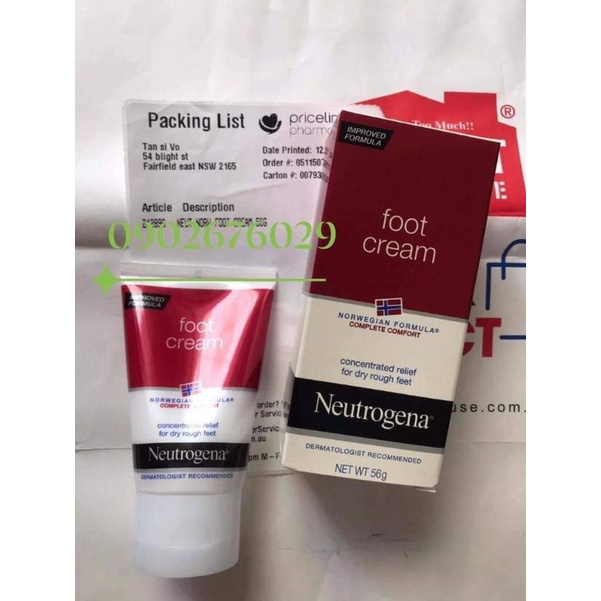 KemNứt Gót Chân Foot Cream Neutrogena - 56g úc