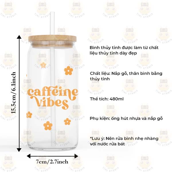 Bình Thủy Tinh Trong Suốt Hình Bông Hoa - Tỉ Mỉ Studio - Mã 2507CG