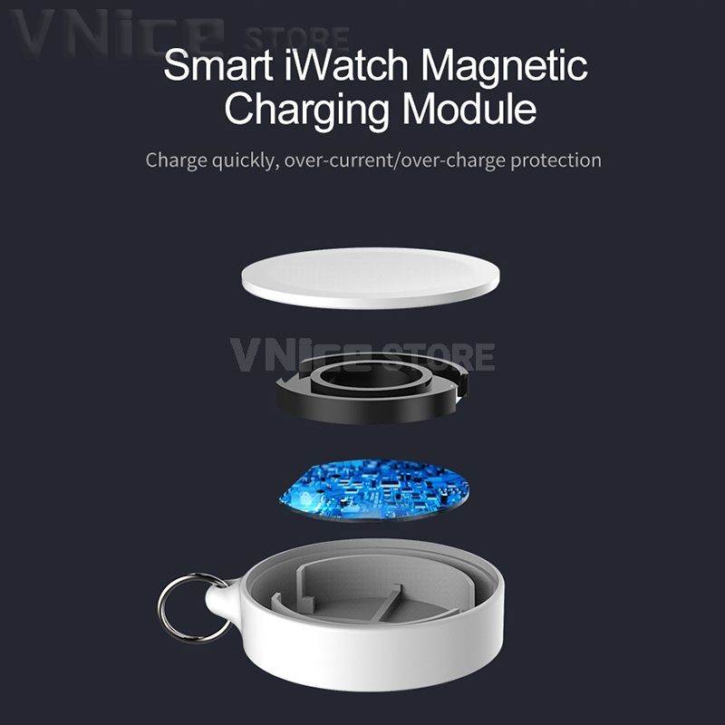 sạc không dây Apple Watch Charger, Portable Wireless Charger for IWatch, Magnetic Wireless Charger for Apple Watch Series SE 5 4 3 2 1