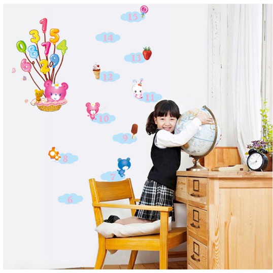 Decal trang trí tường Chữ Số vui nhộn