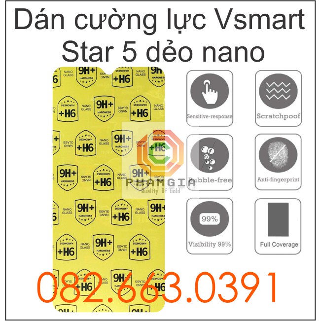Dán cường lực Vsmart Star 5 dẻo nano siêu bền