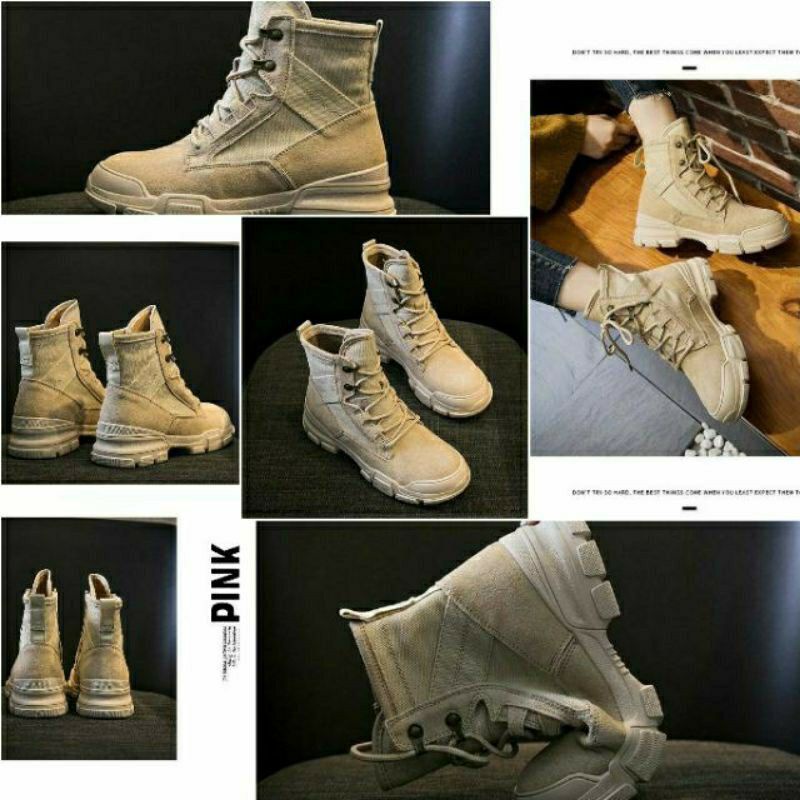 THANH LÝ MỚI Giày thể thao sneakers nữ thu đông Hàn Quốc cao cổ màu kem siêu chất size 39