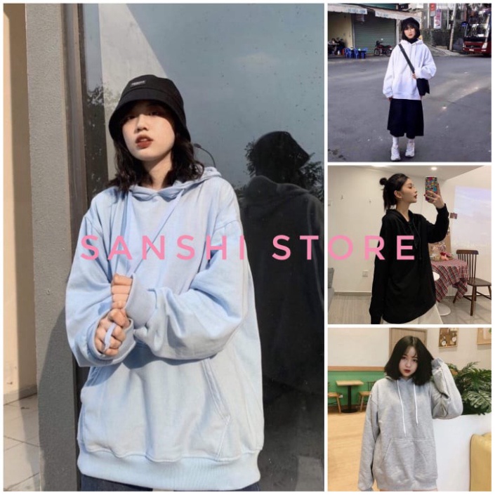 Áo Khoác trơn - ÁO KHOÁC Hoodie trơn UNISEX nam nữ - KNT01 -  phông Nỉ chần bông dày đẹp, co giãn