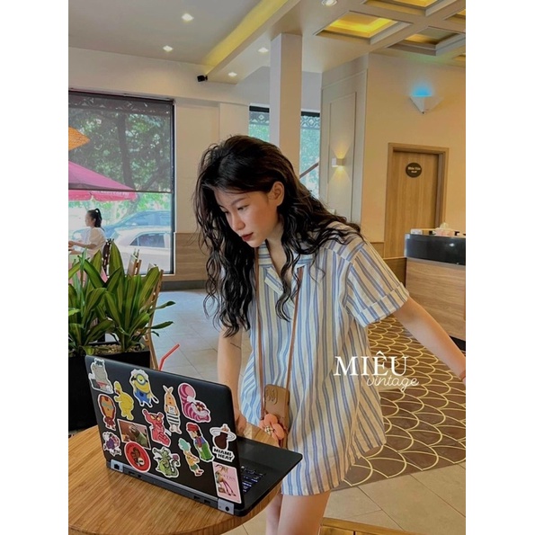 [Ảnh thật/sẵn] Áo sơmi SỌC VẰN Ulzzang cộc tay/ sơ mi nữ kẻ sọc