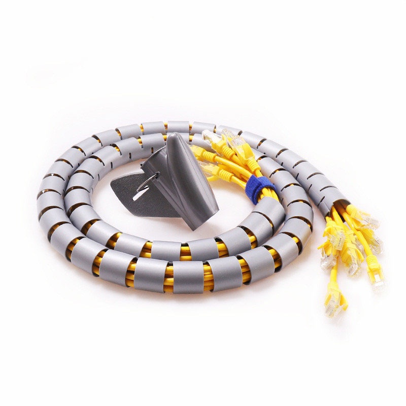 Dây Cáp quấn Gọn Dây Bảo Vệ Dây Điện Ống xoắn ống luồn dây điện 3m+kẹp