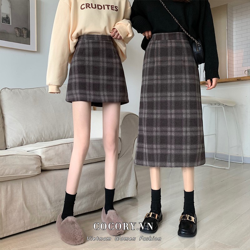 Chân Váy Ngắn Kẻ Sọc Caro Phong Cách Retro Xinh Xắn Cho Phụ Nữ | BigBuy360 - bigbuy360.vn