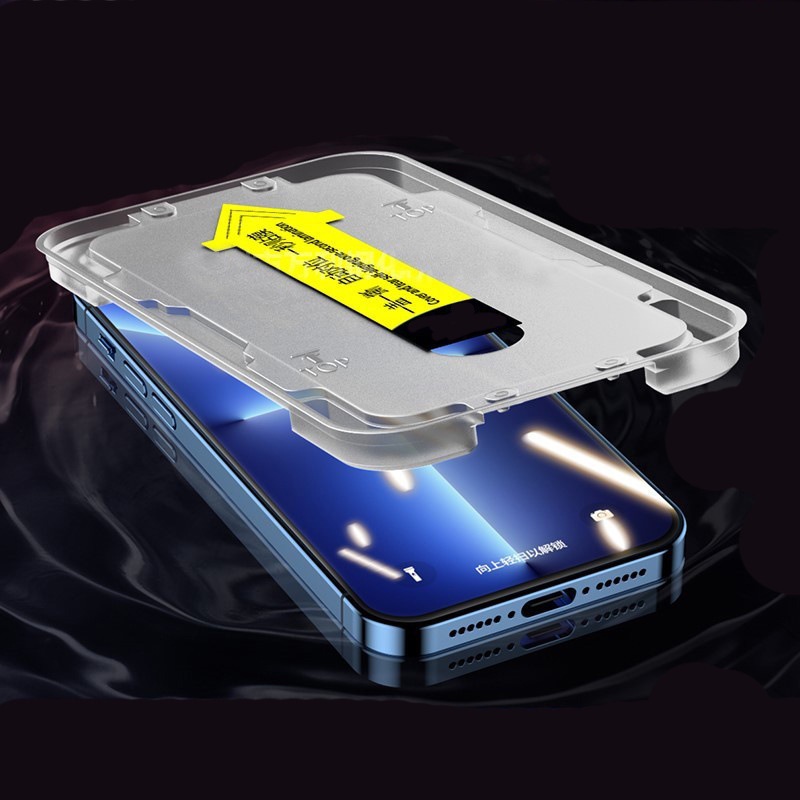 Kính cường lực chống nhìn trộm kingkong iphone xs max 11 promax 12 pro max 13 7 8 Plus X Xr khung tự dán Blue arrow