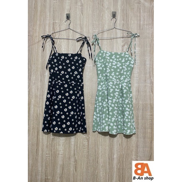 Đầm hai dây cột nơ Voan hoa (dài 80cm) | BigBuy360 - bigbuy360.vn