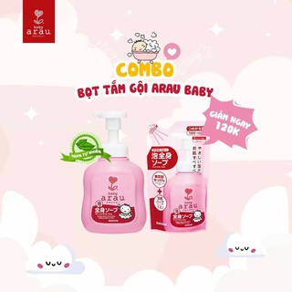 date 21/6/24.sữa tắm Arau baby  Nhật Bản chai 450ml + túi 400ml