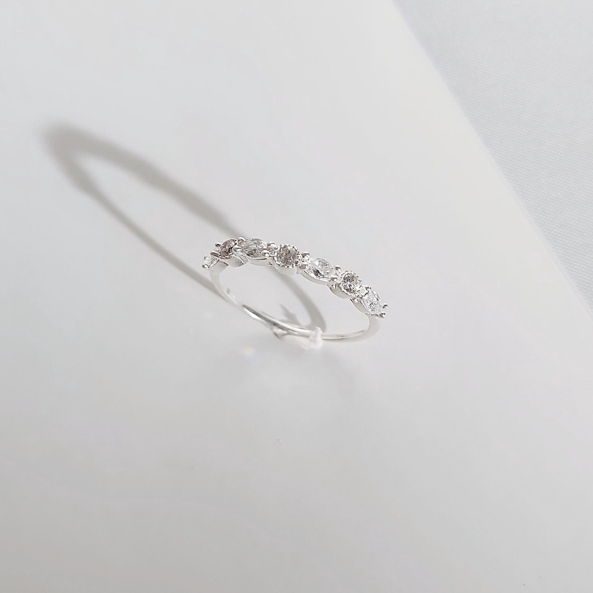 Nhẫn bạc nữ nạm đá Gavia lấp lánh DaLiA Jewelry nhẫn bạc thật 925 cao cấp