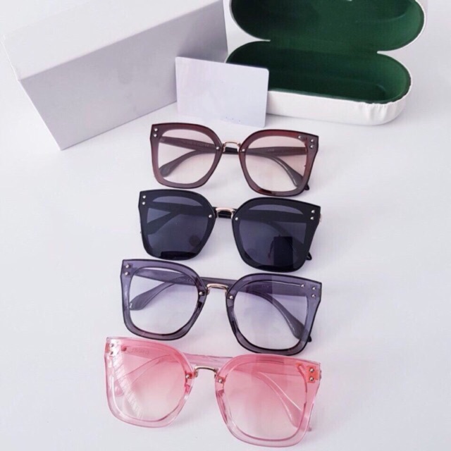 [Giá Sỉ] Mắt Kính Form Vuông 2 Chấm Góc Cực Hot Mẫu Mới Siêu Đẹp - Hazo